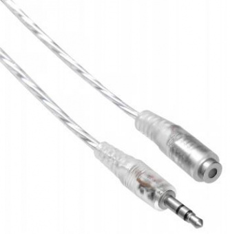 Кабель-удлинитель аудио Buro Jack 3.5 (m)/Jack 3.5 (f) 1м. прозрачный (CAB025-1M) от магазина РЭССИ