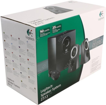 Колонки Logitech Z-313 2.1 черный 25Вт от магазина РЭССИ