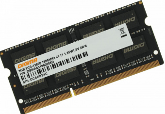 Память DDR3L 8Gb 1600MHz Digma DGMAS31600008D RTL PC3-12800 CL11 SO-DIMM 204-pin 1.35В dual rank Ret от магазина РЭССИ