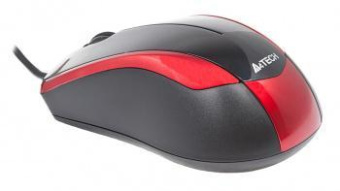 Мышь A4Tech V-Track Padless N-400 черный/красный оптическая (1000dpi) USB (3but) от магазина РЭССИ