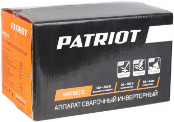 Сварочный аппарат Patriot WM160D инвертор ММА 6.8кВт от магазина РЭССИ