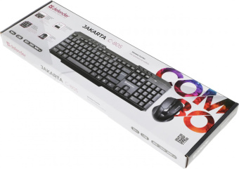 Клавиатура + мышь Defender Jakarta C-805 клав:черный мышь:черный USB беспроводная Multimedia (45804) от магазина РЭССИ