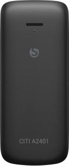 Мобильный телефон SunWind A2401 CITI 128Mb черный моноблок 3G 4G 2Sim 2.4" 240x320 GSM900/1800 GSM1900 microSD max32Gb от магазина РЭССИ