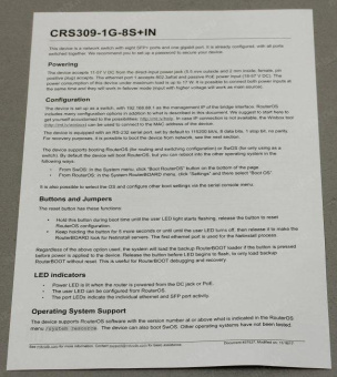 Mikrotik Cloud Router Switch CRS309-1G-8S+IN электронное устройство от магазина РЭССИ