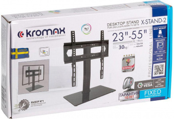 Стойка для телевизора Kromax X-STAND-2 черный 23"-55" макс.30кг крепление к столешнице от магазина РЭССИ