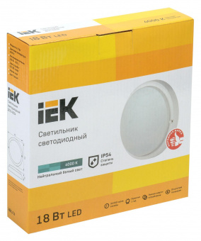 Светильник IEK 18Вт 4000K белый (LDPO0-4004-18-4000-K01) от магазина РЭССИ