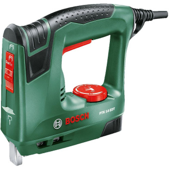 Степлер электрический Bosch PTK 14 EDT скобы тип 53: 11.4мм 6-14мм гвозди тип 48: 14мм от магазина РЭССИ