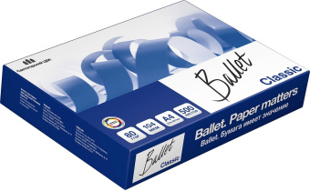 Бумага Ballet Classic B A4 марка B/80г/м2/500л./белый CIE153% общего назначения(офисная) от магазина РЭССИ