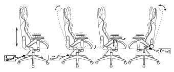 Кресло игровое Zombie VIKING 5 AERO черный/желтый эко.кожа с подголов. крестов. пластик от магазина РЭССИ