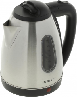 Чайник электрический Scarlett SC-EK21S20 1.8л. 1600Вт черный/серебристый (корпус: металл) от магазина РЭССИ