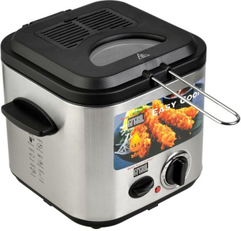 Фритюрница GFGril GFF-025 840Вт серебристый/черный от магазина РЭССИ