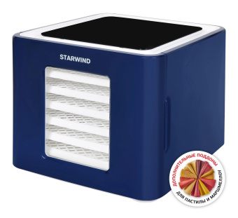 Сушка для фруктов и овощей Starwind SFD9534 12под. 400Вт синий от магазина РЭССИ