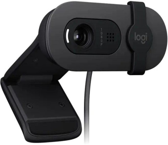 Камера Web Logitech HD Webcam Brio 100 Full графитовый 2Mpix (1920x1080) USB Type-C с микрофоном (960-001587) от магазина РЭССИ
