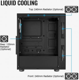 Корпус Aerocool Python-G-BK-v1 черный без БП ATX 1x120mm 2x200mm 2xUSB2.0 1xUSB3.0 audio bott PSU от магазина РЭССИ
