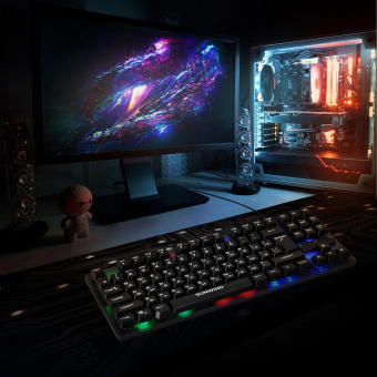Клавиатура SunWind SW-K500G черный USB Multimedia for gamer LED (1422364) от магазина РЭССИ