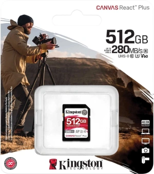 Флеш карта SDXC 512GB Kingston SDR2V6/512GB Canvas React Plus w/o adapter от магазина РЭССИ