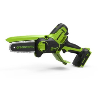 Цепная аккумуляторная мини пила GreenWorks 24V 15 см бесщеточная без АКБ и ЗУ 2008707 от магазина РЭССИ