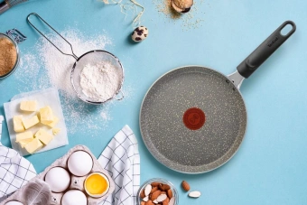 Сковорода блинная Tefal Natural Cook 4213522 круглая 22см ручка несъемная (без крышки) серый (9100053997) от магазина РЭССИ