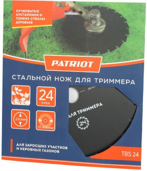 Нож смен. для садовых триммеров Patriot TBS-24 L=230мм (809115217) от магазина РЭССИ