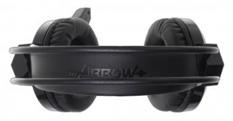 Наушники с микрофоном Оклик HS-L450G ARROW черный/красный 2.2м мониторные оголовье (472654) от магазина РЭССИ