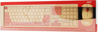 Клавиатура + мышь Acer OCC205 клав:розовый/бежевый мышь:розовый/бежевый USB беспроводная slim Multimedia (ZL.ACCEE.00F) от магазина РЭССИ