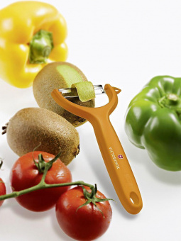 Овощечистка для овощей и фруктов Victorinox Tomato and Kiwi оранжевый (7.6079.9) от магазина РЭССИ