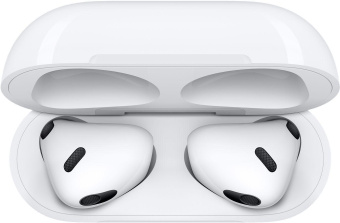 Гарнитура вкладыши Apple AirPods 3 A2565,A2564,A2566 белый беспроводные bluetooth в ушной раковине (MME73ZA/A) от магазина РЭССИ