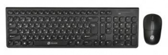 Клавиатура + мышь Оклик 220M клав:черный мышь:черный USB беспроводная slim Multimedia от магазина РЭССИ