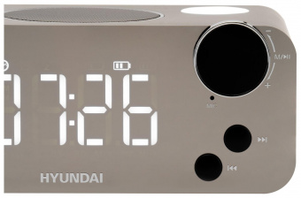 Радиобудильник Hyundai H-RCL320 черный LCD подсв:белая часы:цифровые FM от магазина РЭССИ