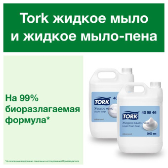 Жидкое мыло-пена TORK Торк Advanced канистра 5 л арт. 409846 25427 от магазина РЭССИ