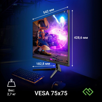 Монитор Digma 23.8" Overdrive 24P410F розовый IPS LED 2ms 16:9 HDMI матовая 300cd 178гр/178гр 1920x1080 200Hz G-Sync FreeSync DP FHD USB 3.7кг от магазина РЭССИ