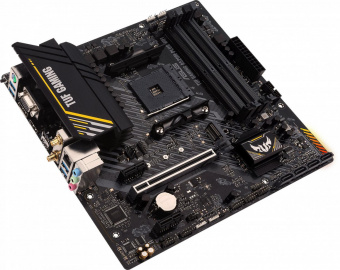 Материнская плата Asus TUF GAMING A520M-PLUS WIFI Soc-AM4 AMD A520 4xDDR4 mATX AC`97 8ch(7.1) 2xGgE RAID+VGA+HDMI+DP от магазина РЭССИ