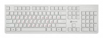 Клавиатура Оклик 505M белый USB slim от магазина РЭССИ