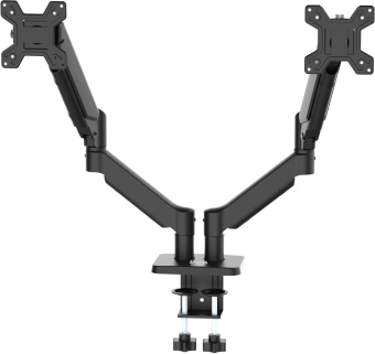 Кронштейн для мониторов ЖК Buro BU-M12 черный 17"-32" макс.10кг крепление к столешнице поворот и наклон от магазина РЭССИ