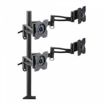 Кронштейн для мониторов ЖК Kromax OFFICE-4 черный 15"-32" макс.8кг настольный поворот и наклон от магазина РЭССИ