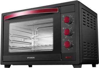 Мини-печь Hyundai MIO-HY102 50л. 2000Вт черный/красный от магазина РЭССИ