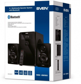 Колонки Sven MS-2250 2.1 черный 80Вт BT от магазина РЭССИ