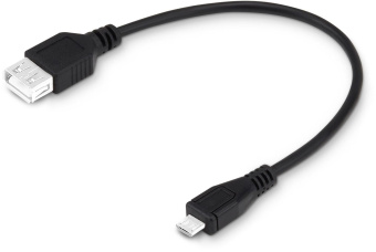 Кабель OTG Buro USB (f)-micro USB (m) 0.2м черный от магазина РЭССИ