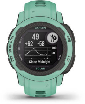 Смарт-часы Garmin Instinct 2S Solar Tactical 20мм 1.3" AMOLED корп.черный/мятный рем.мятный (010-02564-02) от магазина РЭССИ