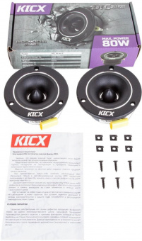 Колонки автомобильные Kicx DTC 36 ver.2 (без решетки) 80Вт 103дБ 4Ом 7.2см (3дюйм) (ком.:2кол.) твитер однополосные от магазина РЭССИ