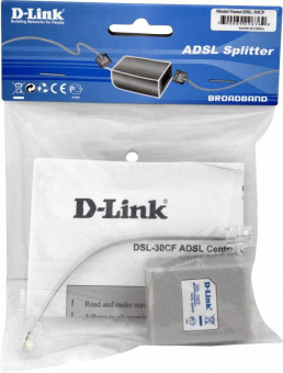 Сплиттер DialUp D-Link DSL-30CF/RS RJ-11 Annex A/L/M белый от магазина РЭССИ