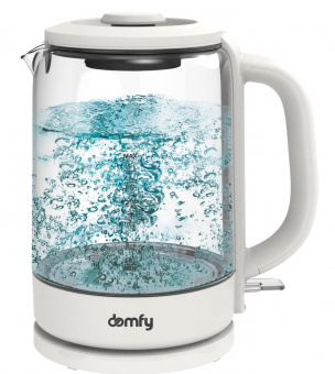 Чайник электрический Domfy DSW-EK304 1.7л. 2200Вт белый (корпус: стекло) от магазина РЭССИ