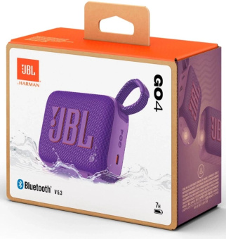 Колонка порт. JBL GO 4 фиолетовый 4.2W 1.0 BT 850mAh (JBLGO4PUR) от магазина РЭССИ