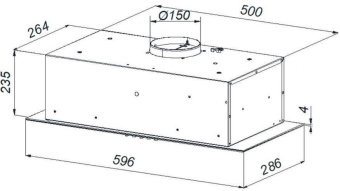 Вытяжка встраиваемая Weissgauff Aura 900 черный управление: кнопочное (1 мотор) от магазина РЭССИ