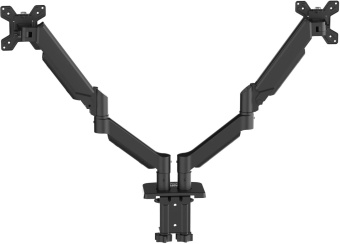 Кронштейн для мониторов ЖК Buro BU-M12 черный 17"-32" макс.10кг крепление к столешнице поворот и наклон от магазина РЭССИ