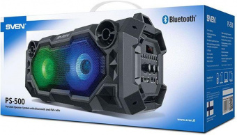 Колонка порт. Sven АС PS-500 черный 36W 1.0 BT/3.5Jack 10м 2000mAh (SV-018757) от магазина РЭССИ