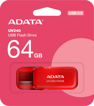 Флеш Диск A-Data 64GB UV240 AUV240-64G-RRD USB2.0 красный от магазина РЭССИ