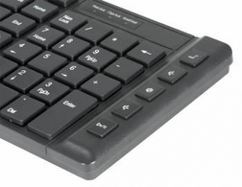 Клавиатура Оклик 530S черный USB slim Multimedia от магазина РЭССИ