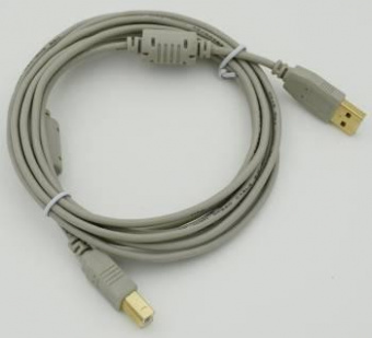 Кабель USB A(m) USB B(m) 3м феррит.кольца серый от магазина РЭССИ