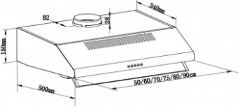 Вытяжка козырьковая Maunfeld MP-1 50 белый управление: кнопочное (1 мотор) от магазина РЭССИ